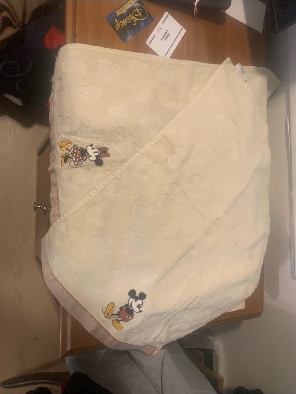 A set of Mickey and Minnie kitchen towels